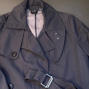 Armani Exchange Dark Gray Trench Coat